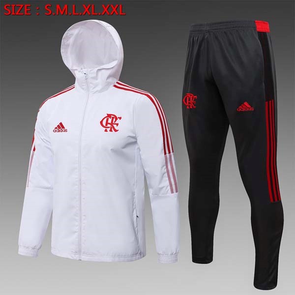 Rompevientos Flamengo Conjunto Completo 2022 Blanco Negro